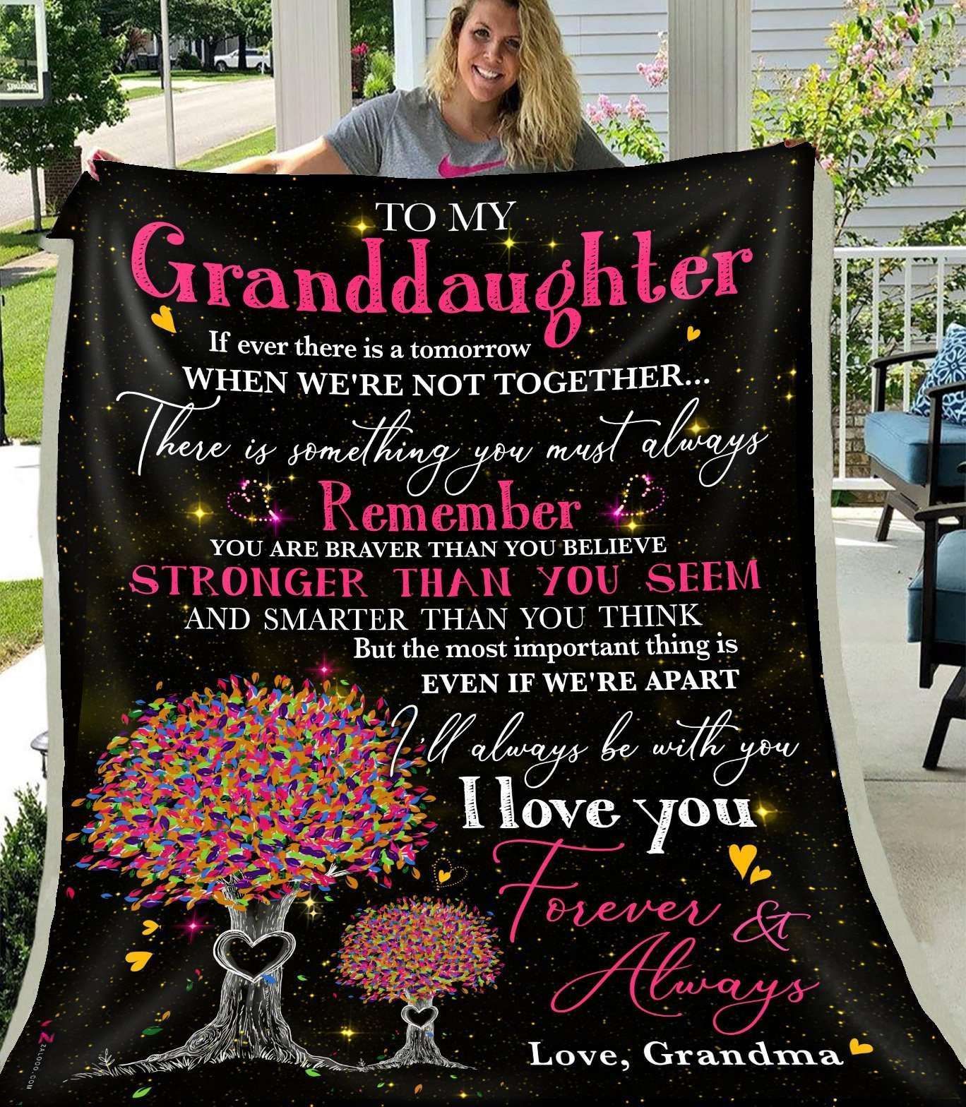 I Love You Forever And Always Gift For Granddaughter Blanket