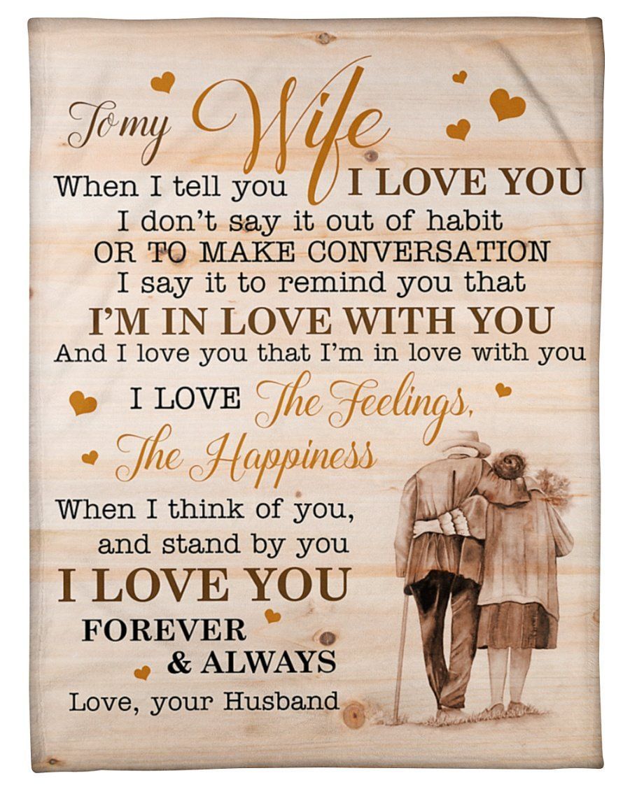I Love You Forever And Always Old Couple To Wife Fleece Blanket Fleece Blanket