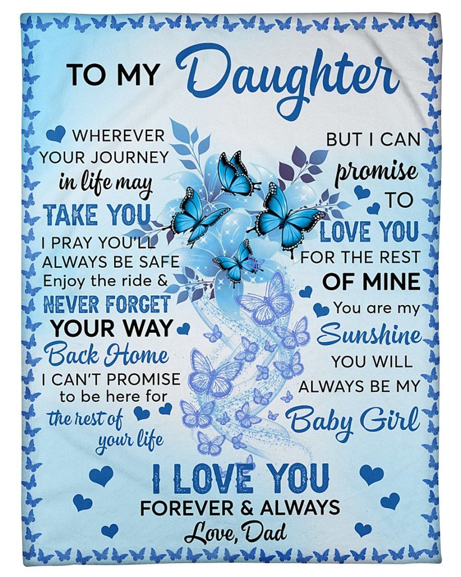 I Love You Forever And Always To Daughter Fleece Blanket Fleece Blanket