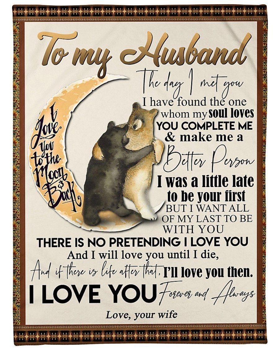 I Love You Forever And Always To My Husband Fleece Blanket