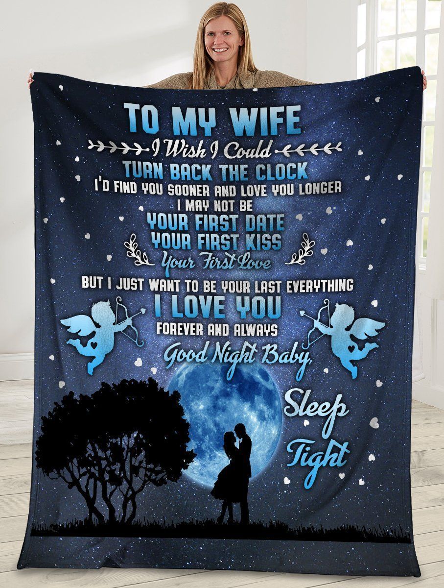 I Love You Forever And Always To Wife Fleece Blanket