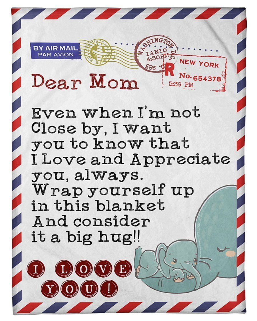 I Love You Giving Mom Elephant Fleece Blanket Fleece Blanket