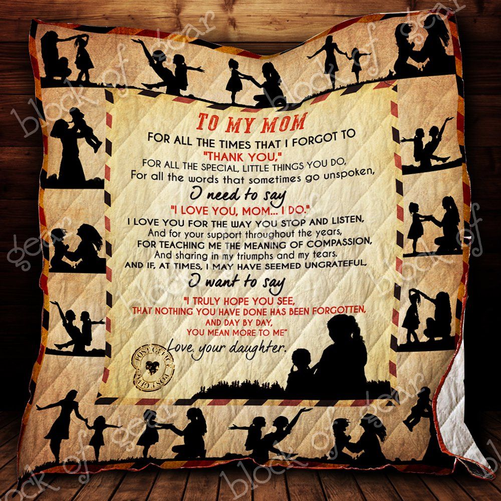 I Love You Mom And Daughter Quilt Ss256 Dhc11121274Dd