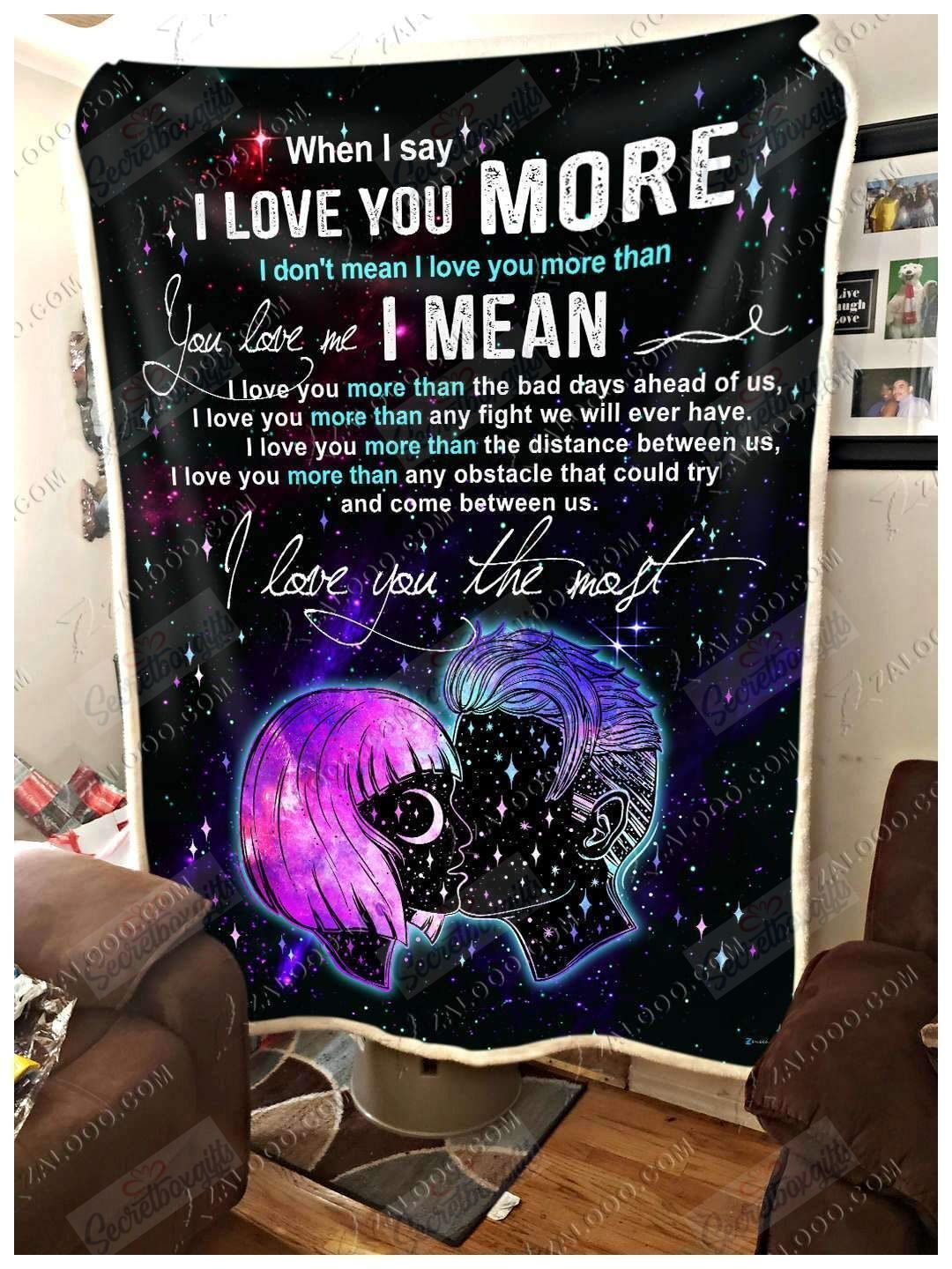 I Love You More Fleece Blanket