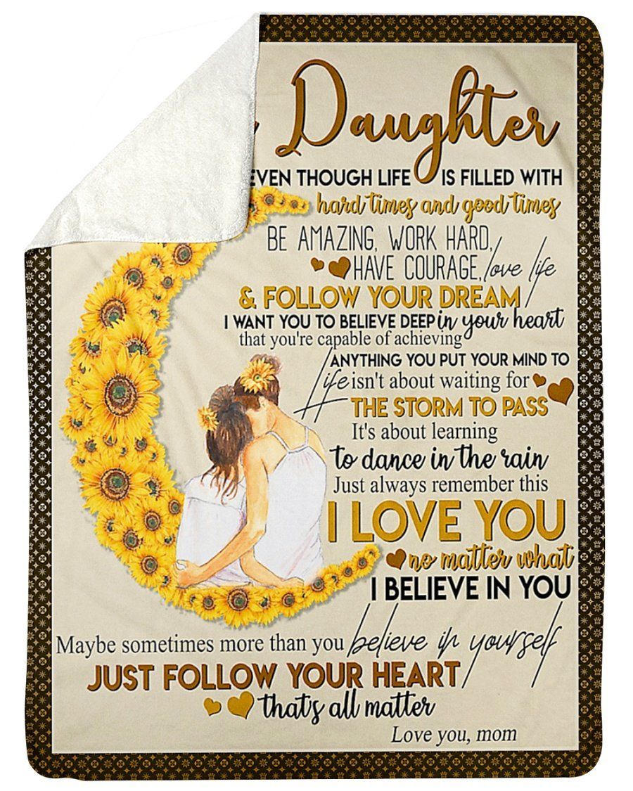 I Love You No Matter What Fleece Blanket To Daughter Sherpa Blanket