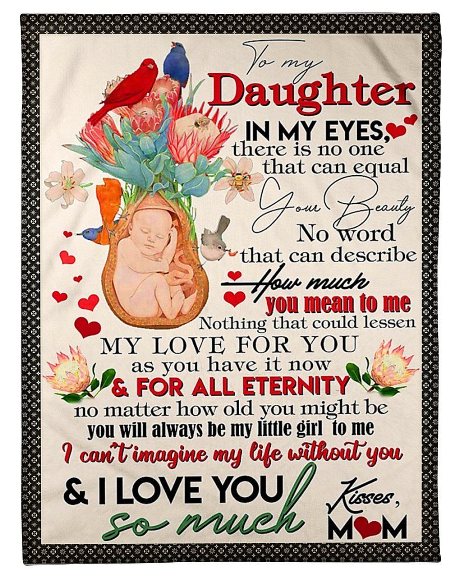 I Love You So Much Fleece Blanket To Daughter Fleece Blanket