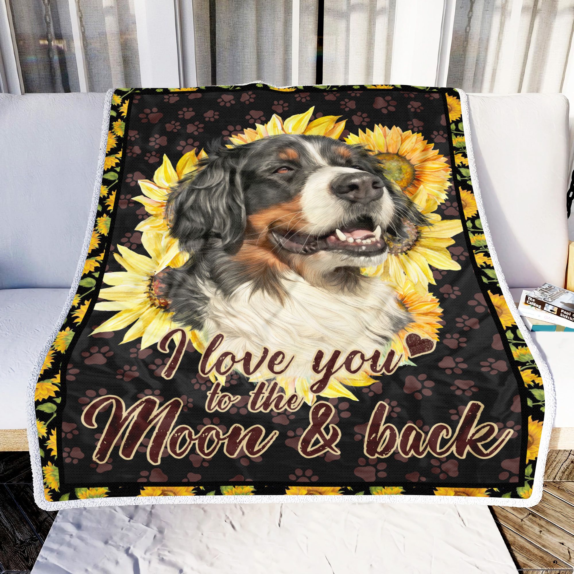 I Love You The Moon And Back Fleece Blanket