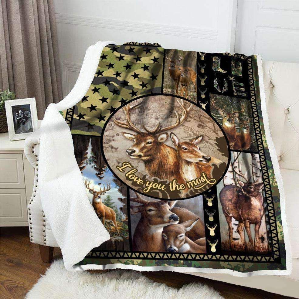 I Love You The Most Fleece Blanket