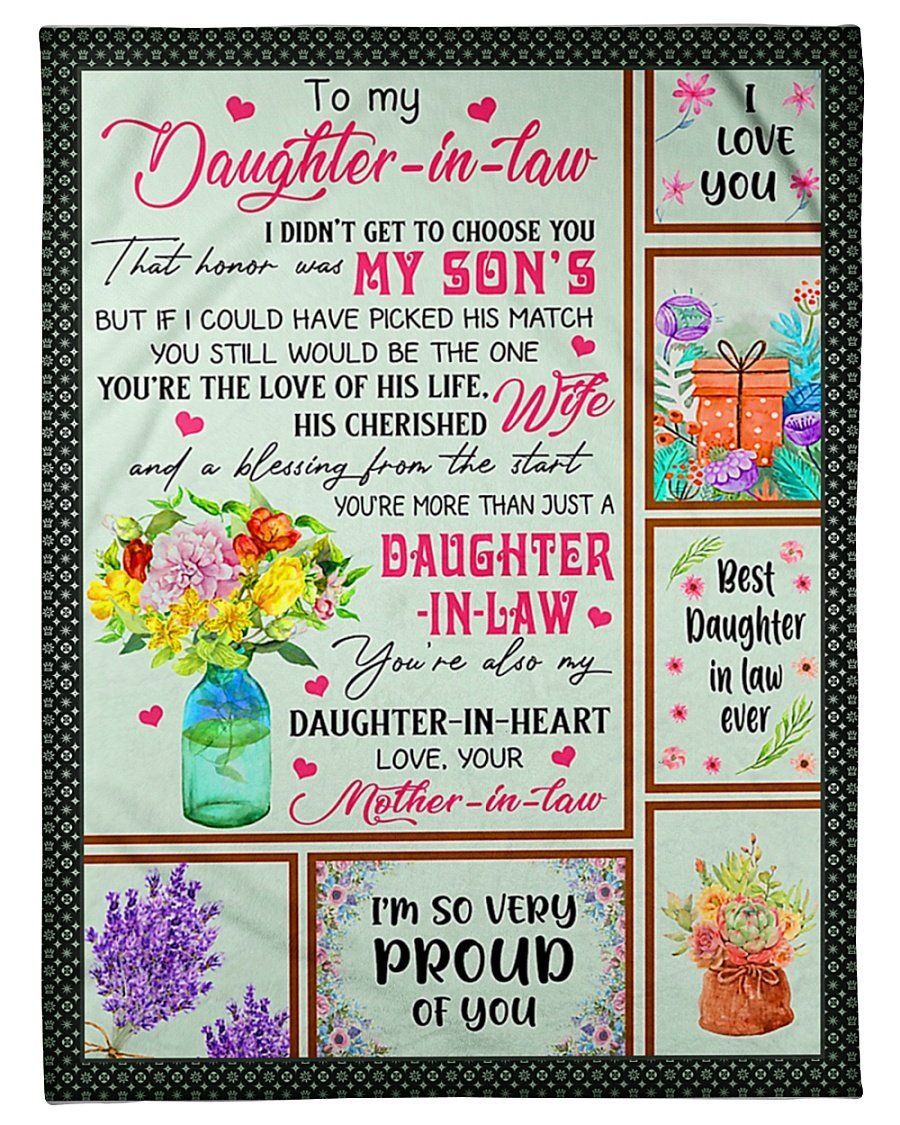 I Love You To Daughter In Law Fleece Blanket Fleece Blanket