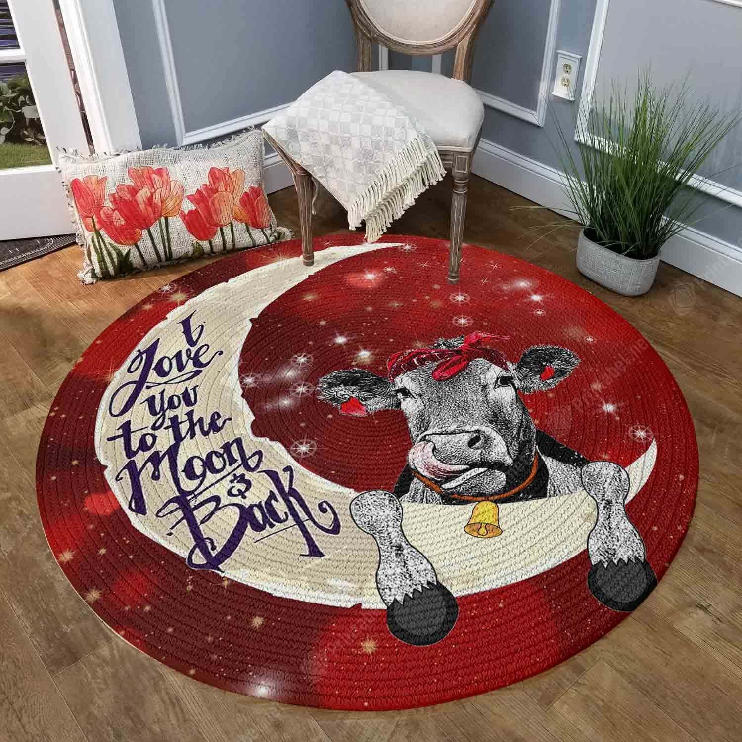 I Love You To The Moon And Back Round Carpet