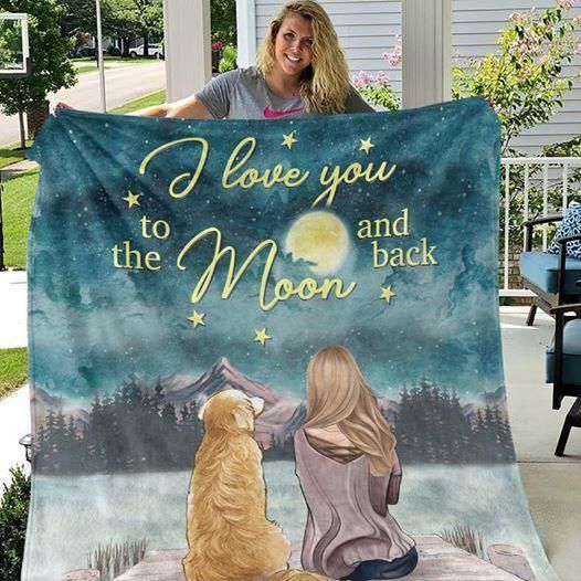 I Love You To The Moon And Back Fleece Blanket