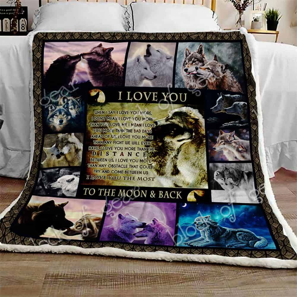 I Love You To The Moon And Back Fleece Blanket