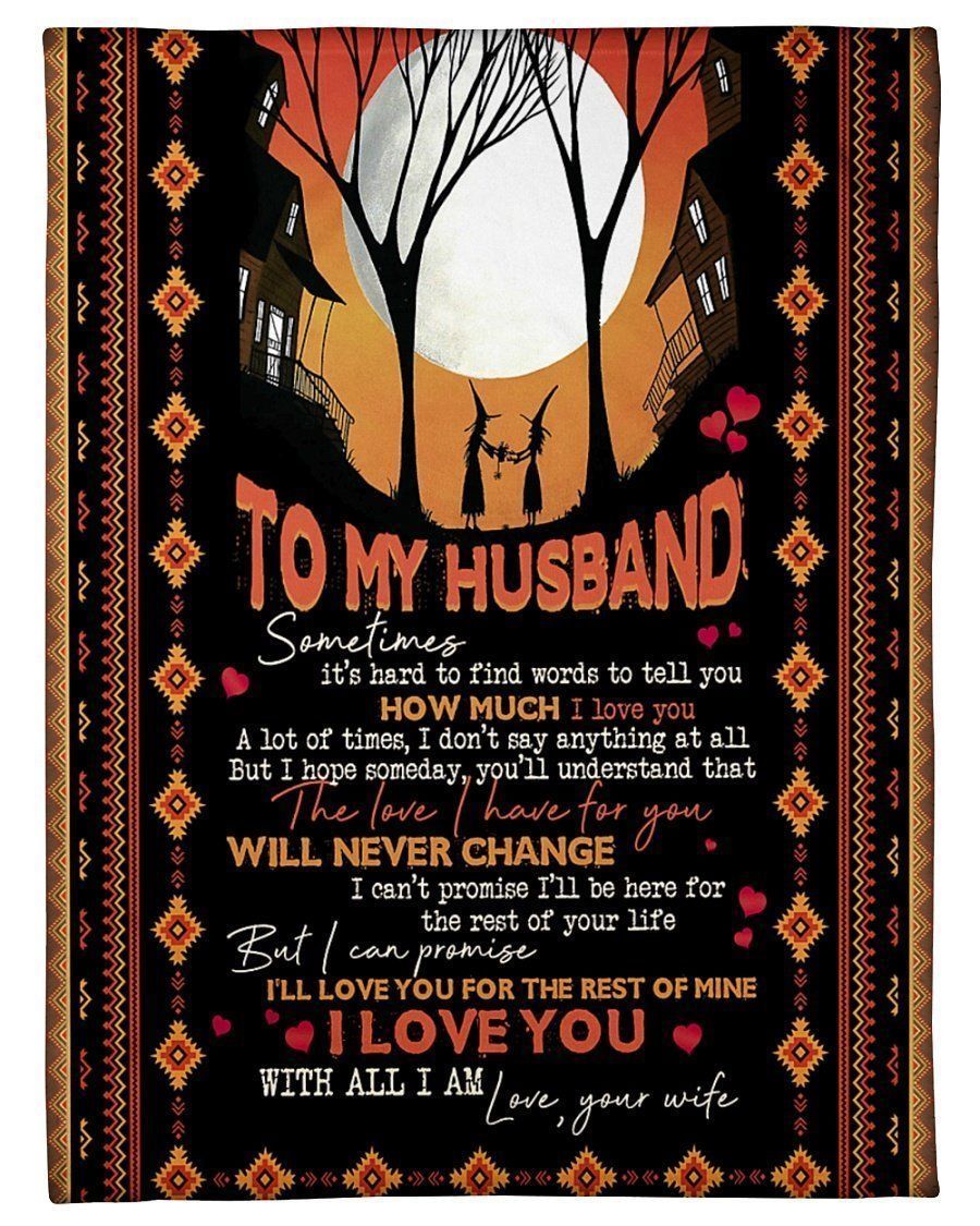 I Love You With All I Am To My Husband Fleece Blanket