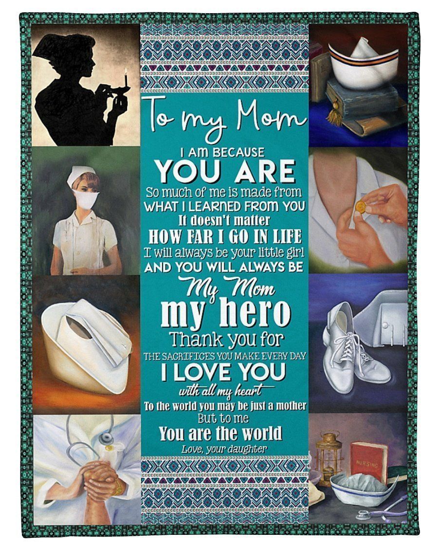 I Love You With All My Heart To Nurse Mom Fleece Blanket