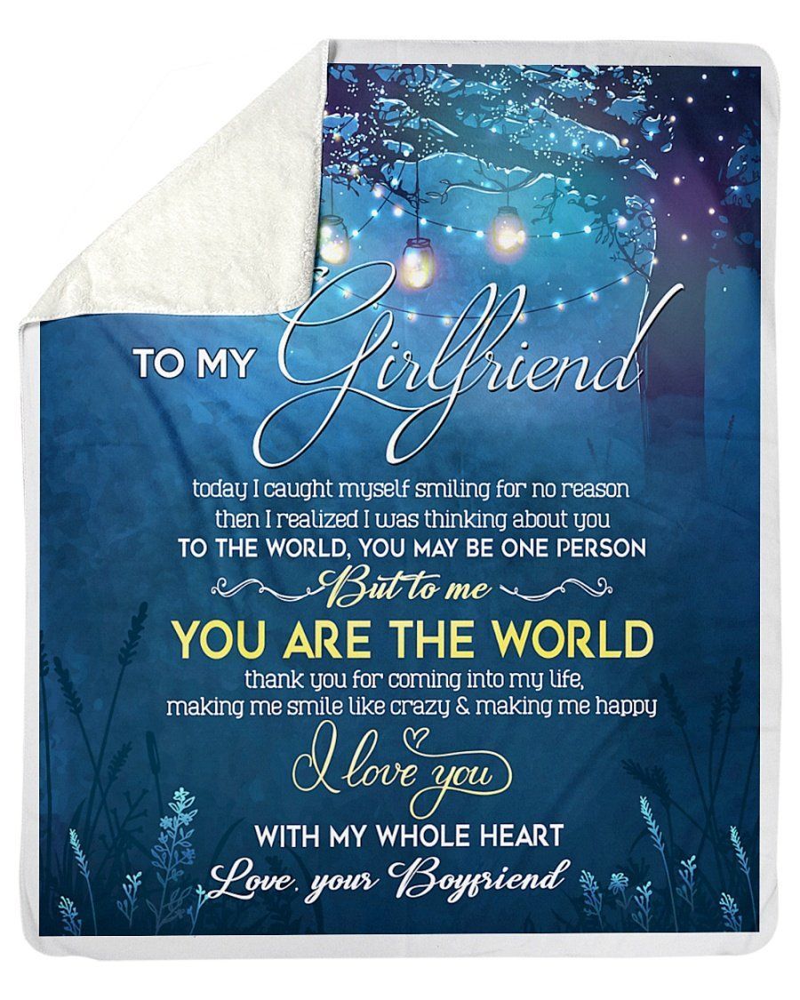 I Love You With My Whole Heart Boyfriend To Girlfriend Fleece Blanket Sherpa Blanket