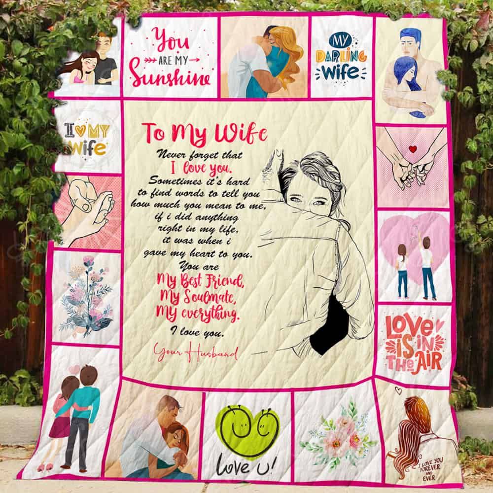 I Love You, Your Husband CL2100277MDQ Quilt Blanket