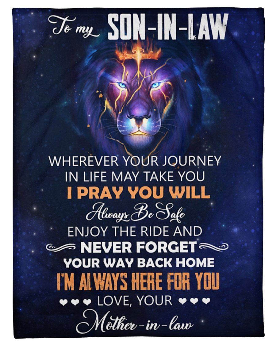 I’m Always Here For You To Son In Law Lion King Fleece Blanket Fleece Blanket