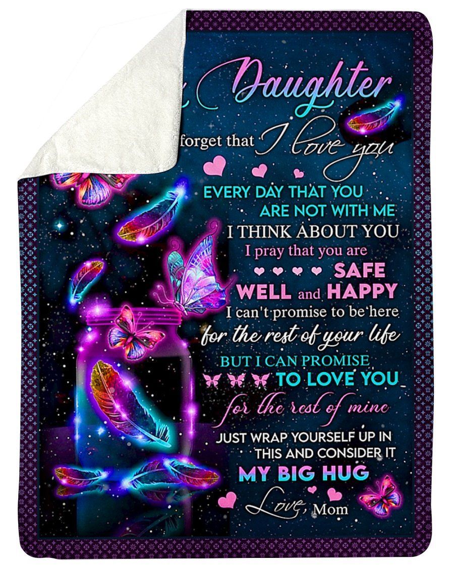 I’m Always Thinking About You Fleece Blanket To Daughter Sherpa Blanket