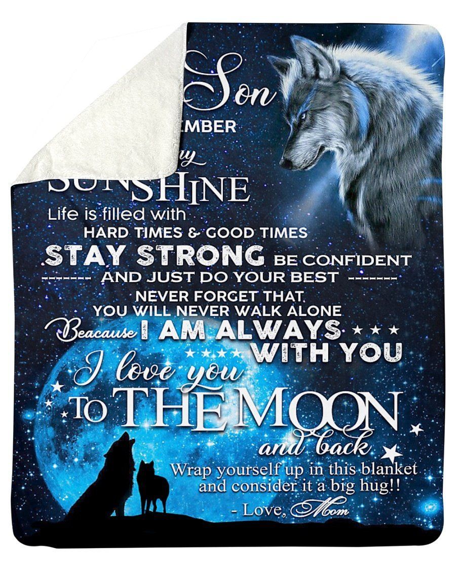 I’m Always With You To My Amazing Son Fleece Blanket Sherpa Blanket
