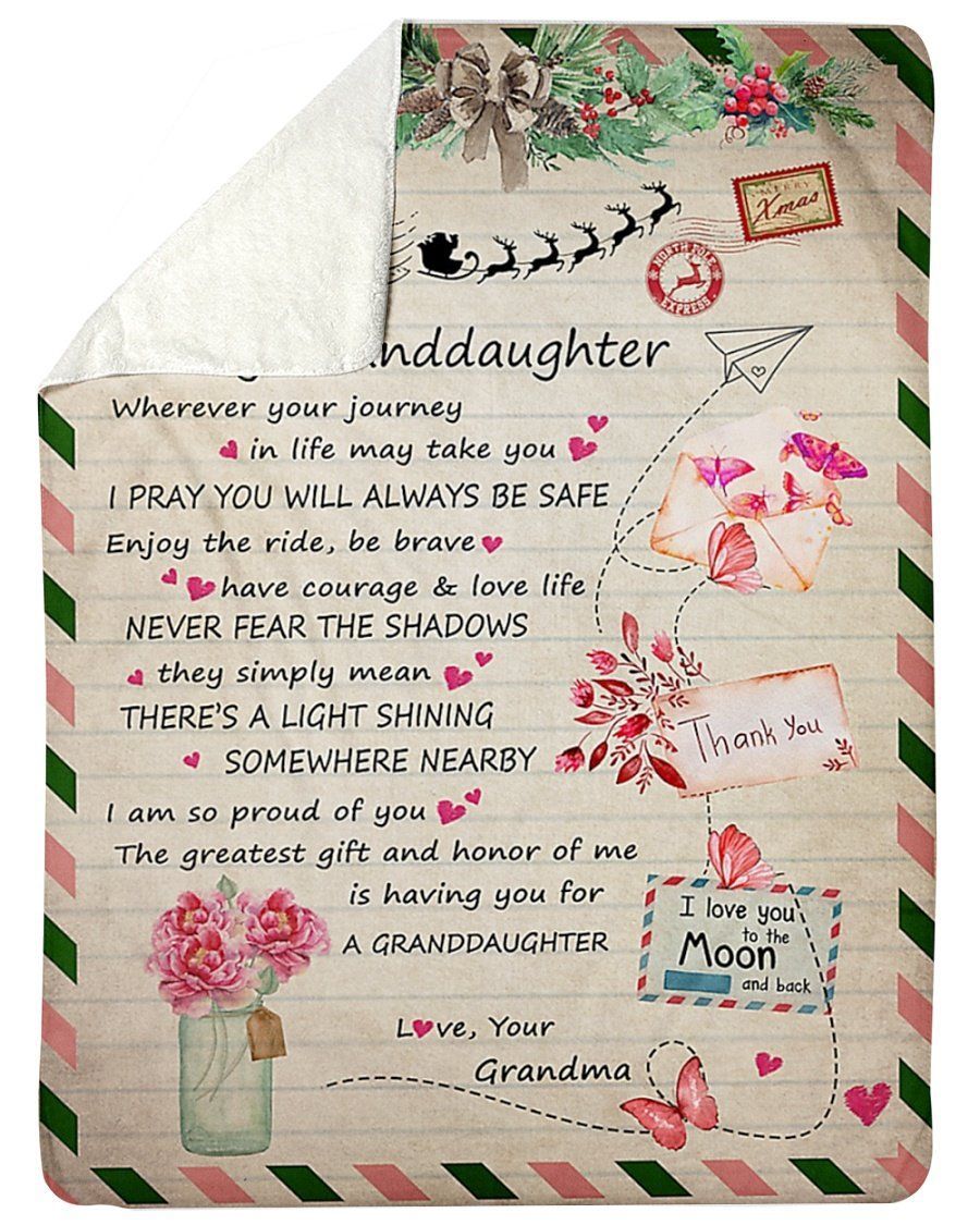 I’m So Proud Of You Letter Grandma To Granddaughter Fleece Blanket Sherpa Blanket