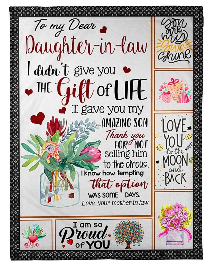 I’m So Proud Of You To Daughter In Law Fleece Blanket Fleece Blanket