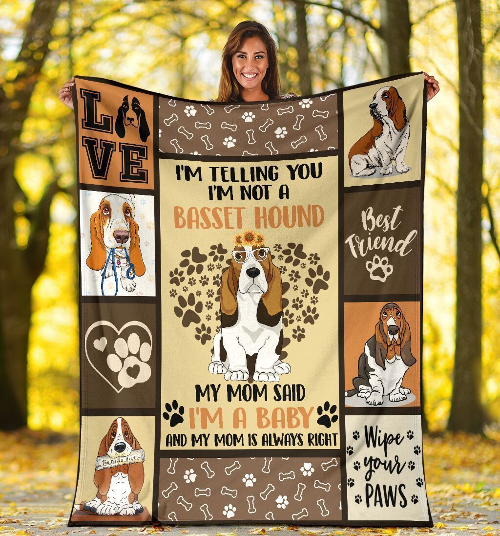 I’m Telling You I’m Not A Basset Hound Dog Fleece Blanket