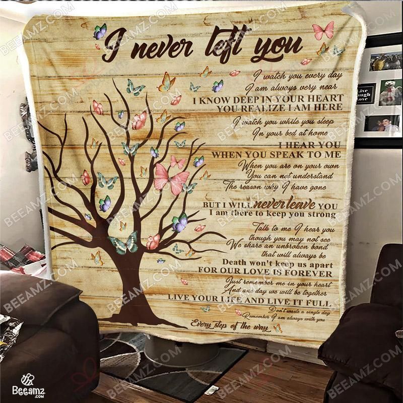 I Never Left You Butterfly Sherpa Fleece Blanket