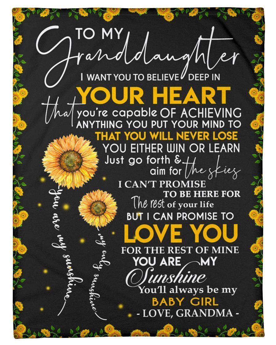 I Promise I Love You For The Rest Of Mine Quote Gift For Granddaughter Fleece Blanket