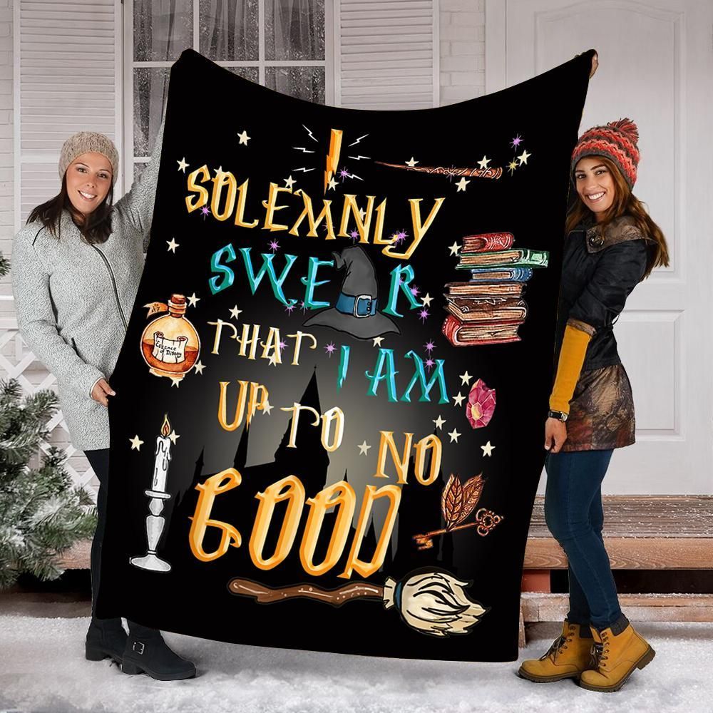 I Solemnly Swear That I Am Up To No Good Sherpa Fleece Blanket