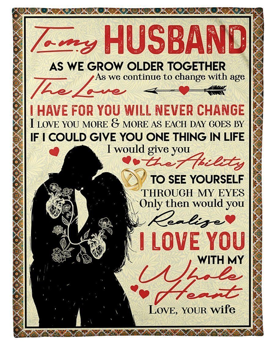 I’ve You For Will Never Change Kissing To My Husband Fleece Blanket