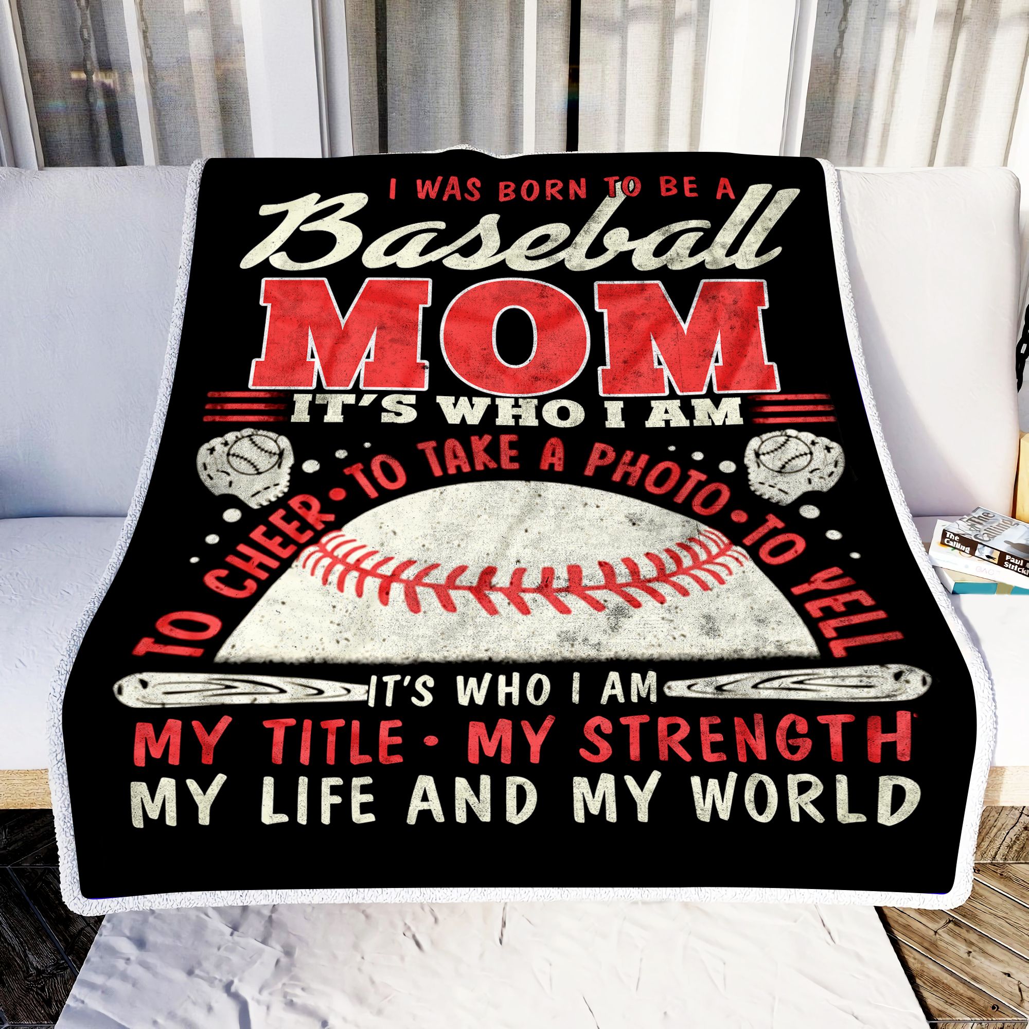 I Was Born To Be Baseball Fleece Blanket