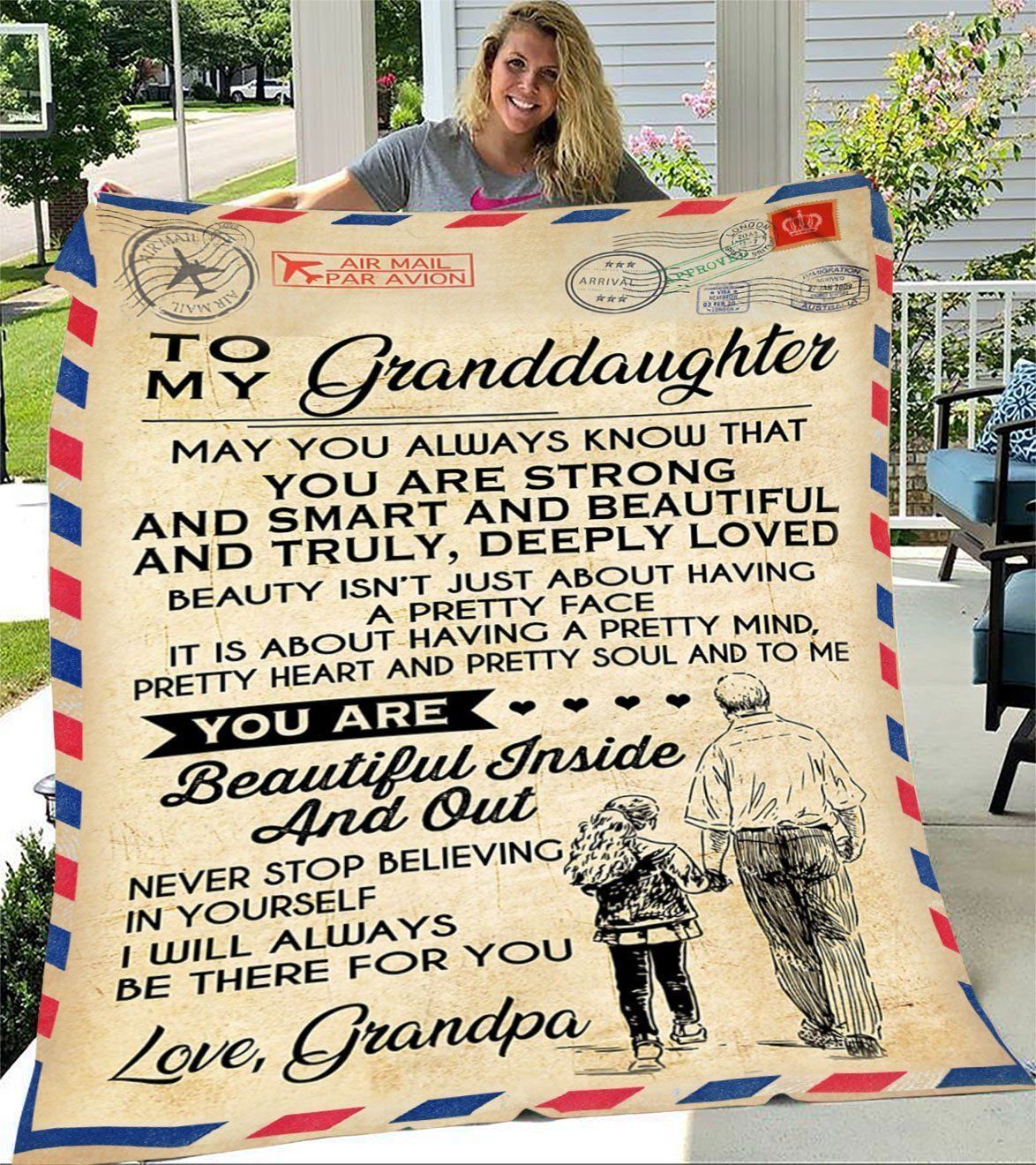 I Will Always Be There For You Gift For Granddaughter Fleece Blanket
