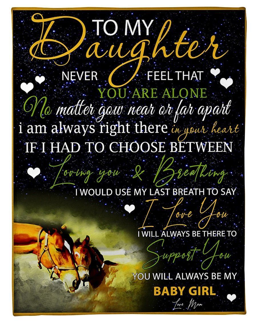 I Will Always Be There Lovely Message From Mom Gifts For My Daughter Fleece Blanket