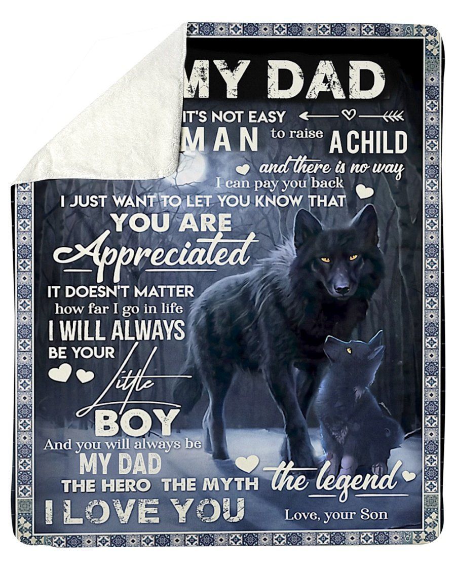 I Will Always Be Your Little Boy Son To Dad Fleece Blanket Sherpa Blanket