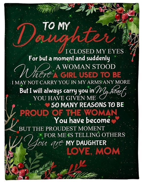 I Will Always Carry You In My Heart From Mom Sherpa Fleece Blanket