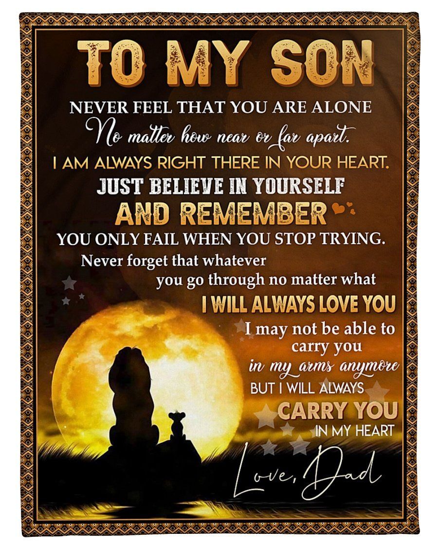 I Will Always Love You Dad To Son Fleece Blanket Fleece Blanket