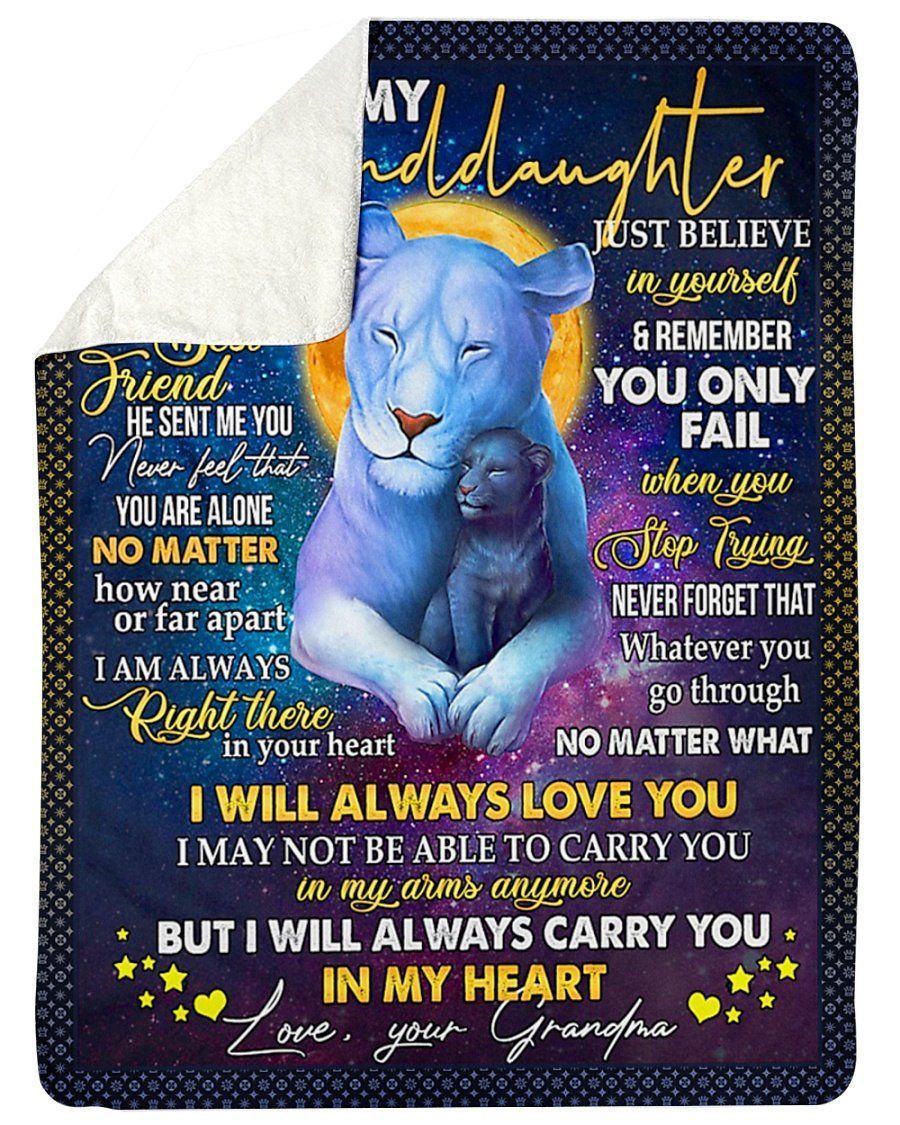 I Will Always Love You Grandma To Granddaughter Fleece Blanket Sherpa Blanket