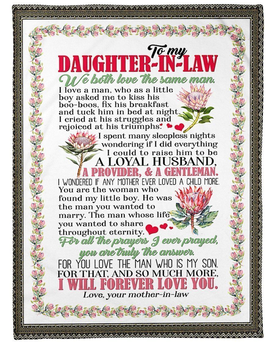 I Will Forever Love You To Daughter In Law Fleece Blanket