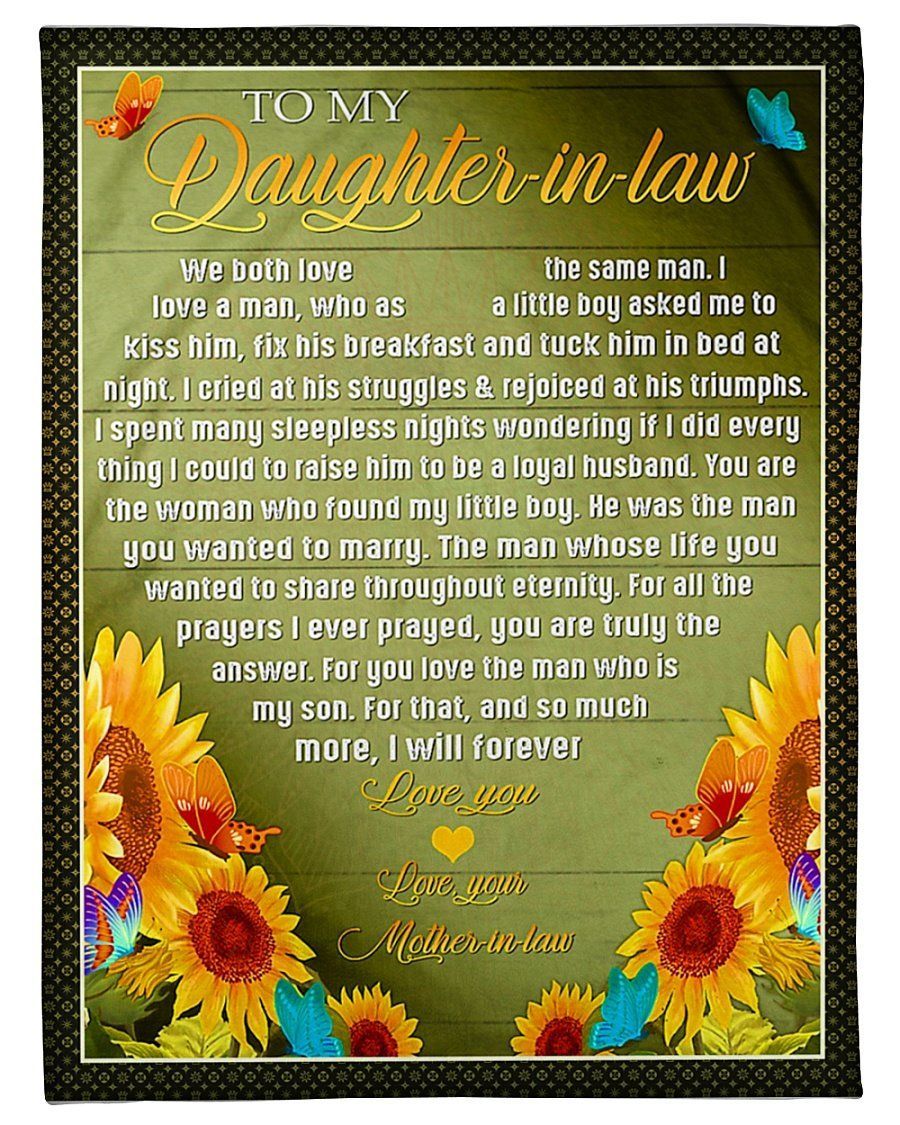 I Will Forever Love You To Daughter In Law Fleece Blanket Fleece Blanket