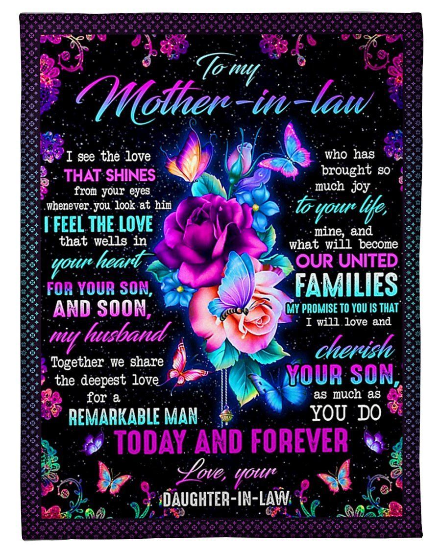 I Will Love Your Son To Mother In Law Fleece Blanket Fleece Blanket