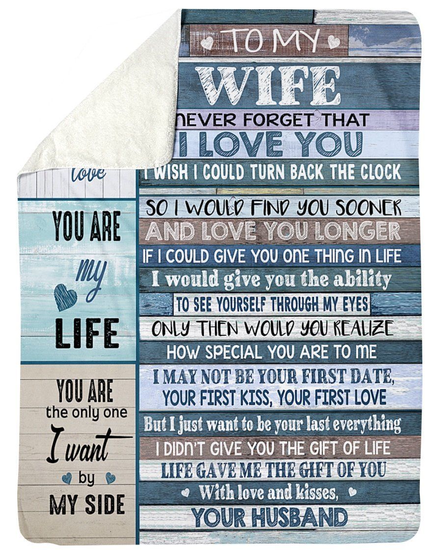 I Wish I Could Turn Back The Clock For Wife Sherpa Blanket