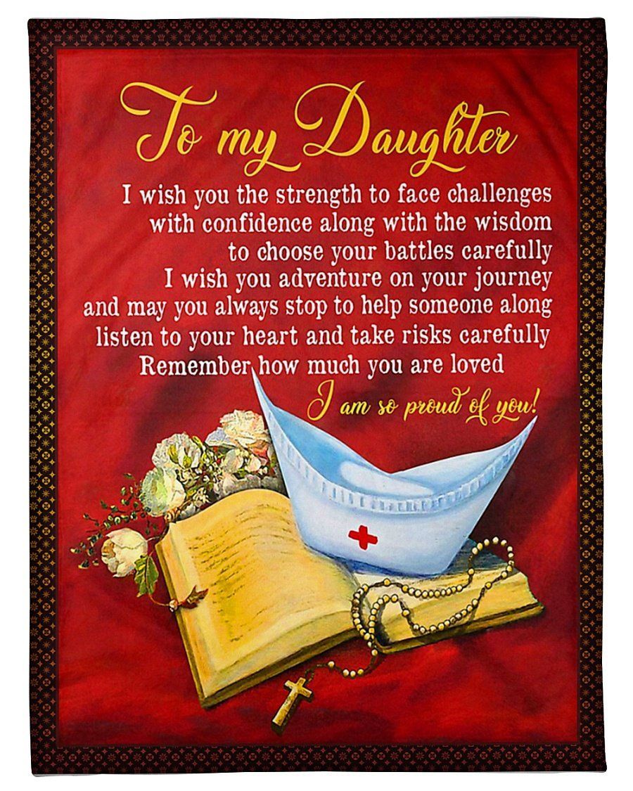 I Wish You Adventure On Your Journey Fleece Blanket To Daughter Fleece Blanket