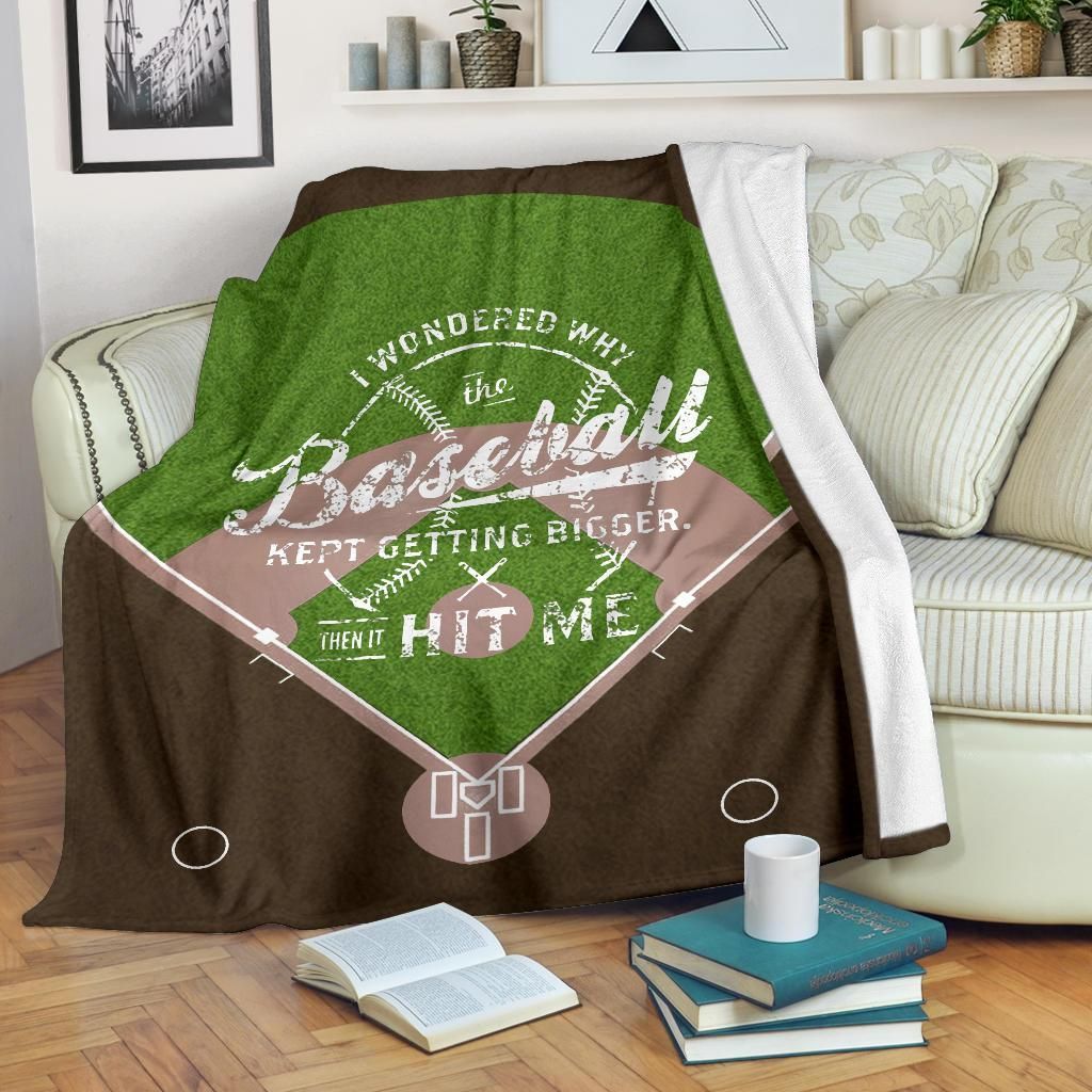 I Wondered Baseball Sherpa Fleece Blanket