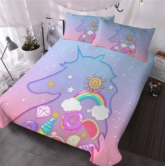 Ice Cream Unicorn Bedding Set