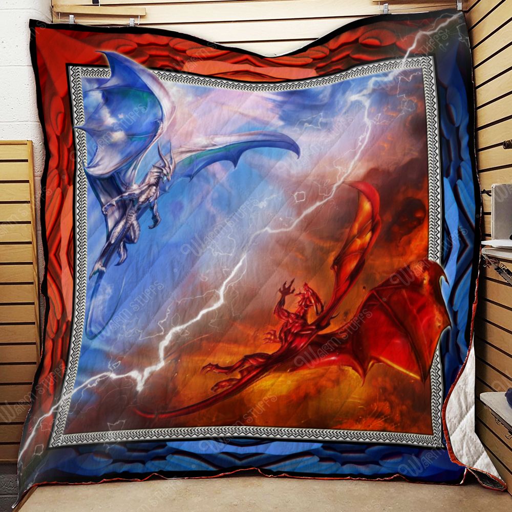 Ice Fire Dragon Quilt Blanket Kb Dhc131285Dd