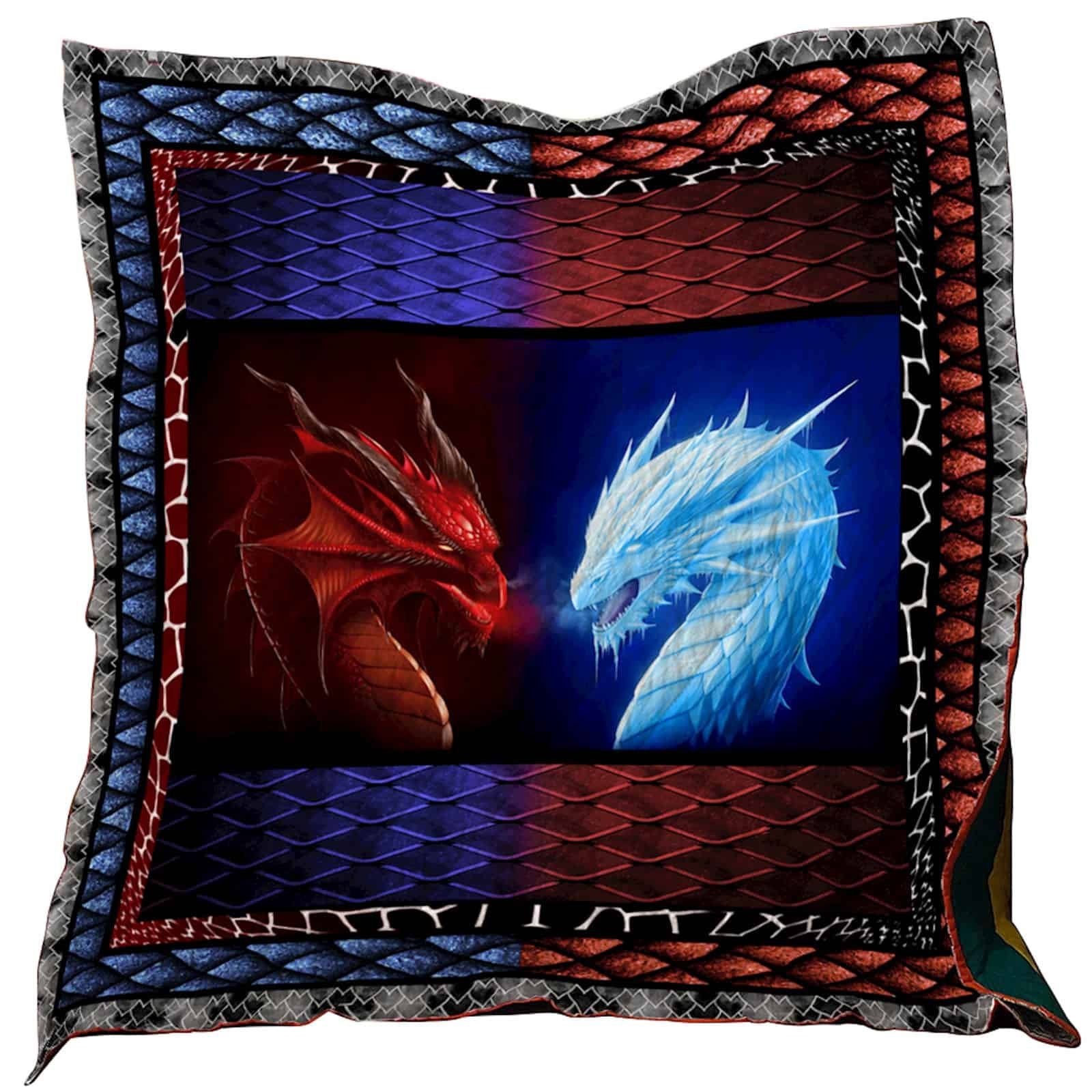 Ice Fire Dragon Washable Quilt Blanket 0501 04 Dhc1312409Dd
