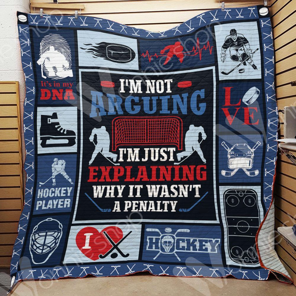 Ice Hockey CL15100215MDQ Quilt Blanket
