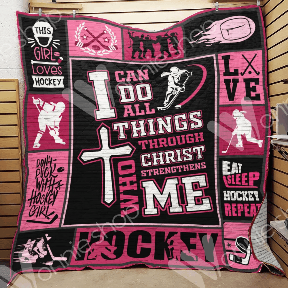 Ice Hockey CL15100216MDQ Quilt Blanket