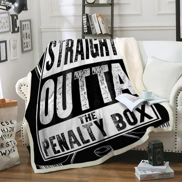 Ice Hockey Sherpa Fleece Blanket