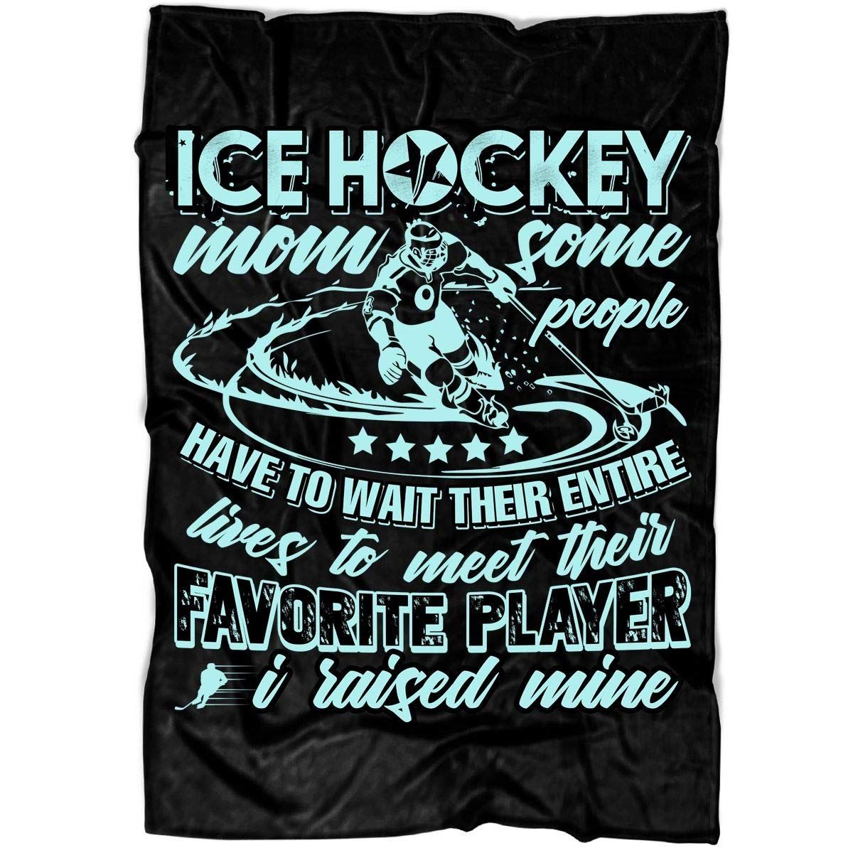 Ice Hockey Sherpa Fleece Blanket